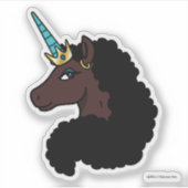 Sticker Afro Unicorn | Magique (Devant)