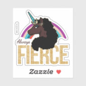 Sticker Afro Unicorn | Magique - Toujours fière (Feuille)