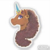 Sticker Afro Unicorn | Unique (Devant)
