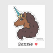 Sticker Afro Unicorn | Unique (Feuille)