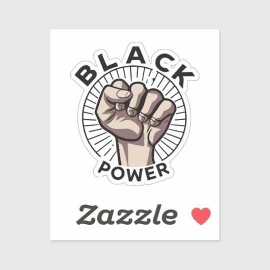 Sticker Afrocentrique Black Power (Feuille)