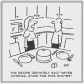 Sticker After Cooking Stand for 5 Minutes - Funny Recipe (Devant)