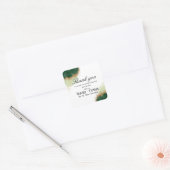 Sticker Agate Green & Gold Merci pour Mariage (Enveloppe)