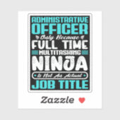 Sticker Agent administratif Titre du travail Compétences p (Feuille)