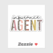 Sticker Agent d'assurance, Cadeau pour agent d'assurance (Feuille)