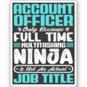 Sticker Agent de compte Titre de l'emploi Compétences prof (Recto)