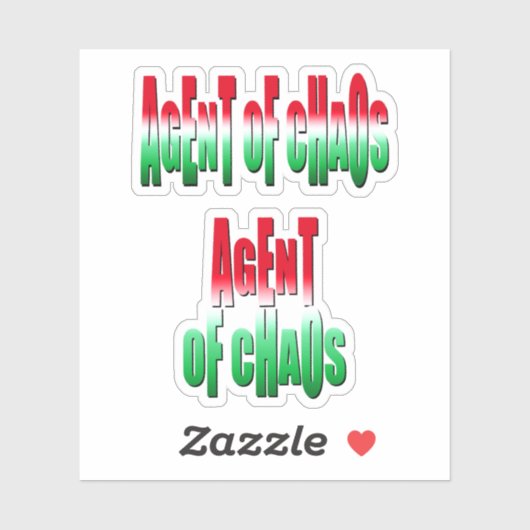 Sticker Agent du Chaos (Feuille)