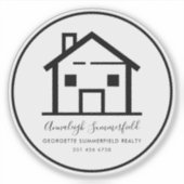 Sticker Agent immobilier moderne Personnalisé (Devant)