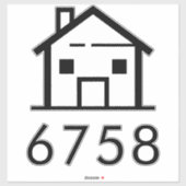 Sticker Agent immobilier moderne Swag Numéro de maison per (Feuille)