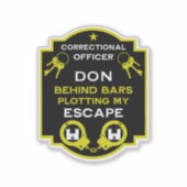 Sticker Agent pénitentiaire (Devant)