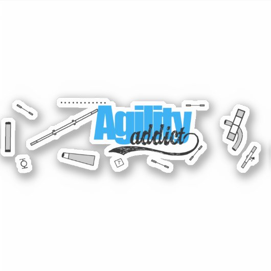 Sticker Agility Addict Course (Devant)