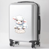 Sticker Agneau doux - Pépinière (Sur valise)