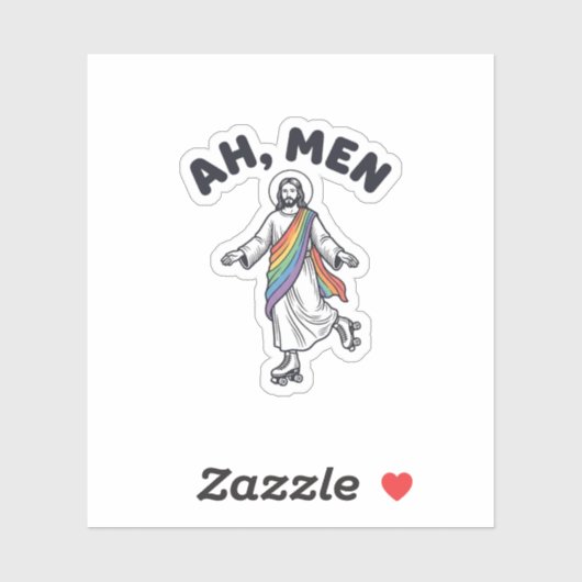 Sticker Ah Men Roller Skating Foi Vector Design_1 (Feuille)