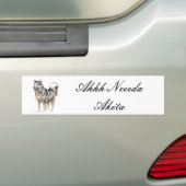 Sticker Ahhh Neeeda Akita Bumper (En voiture)