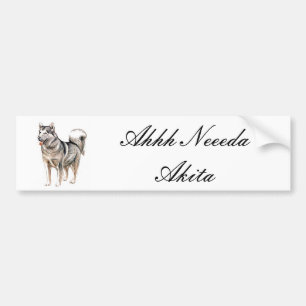 Sticker Ahhh Neeeda Akita Bumper