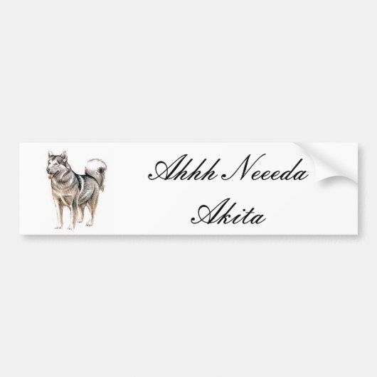 Sticker Ahhh Neeeda Akita Bumper (Devant)