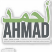 Sticker Ahmad (Devant)