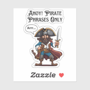 Sticker Ahoy ! Phrases de pirates uniquement