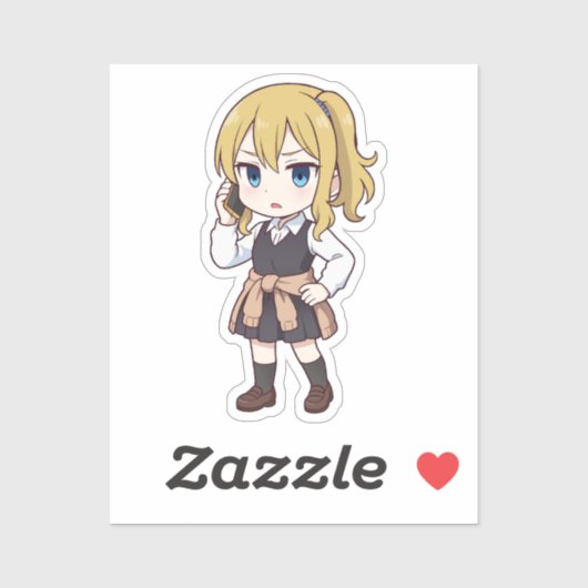 Sticker Ai Hayasaka Chibi Secret Maid Style (Feuille)