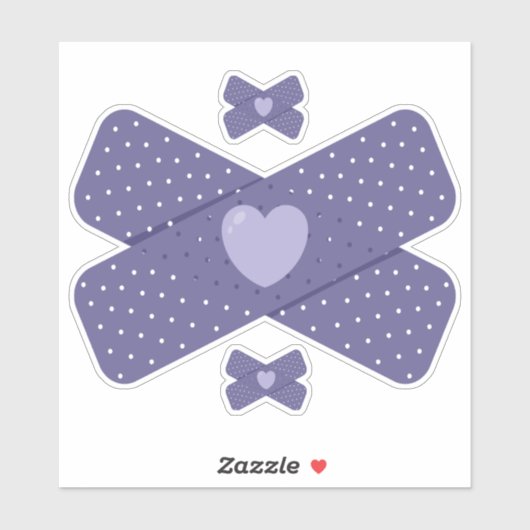 Sticker Aide à bande violette (Feuille)