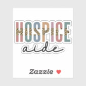 Sticker Aide d'accueil | Soins infirmiers en soins hospita (Feuille)