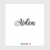 Sticker Aiden Name - Calligraphie manuscrite (Feuille)