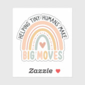 Sticker Aider les petits humains à faire de grands mouveme (Feuille)