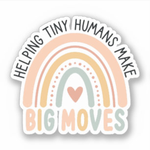 Sticker Aider les petits humains à faire de grands mouveme