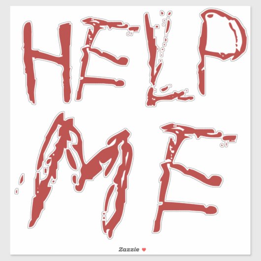 Sticker Aidez-moi Halloween de sang (Feuille)