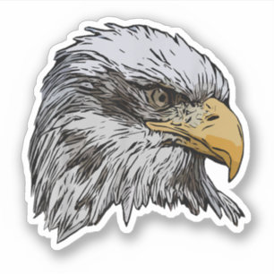 Sticker Aigle à tête blanche Graphique Animal symbole nati