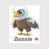 Sticker Aigle à tête blanche 🦅 nature unique Animaux d'oi (Feuille)