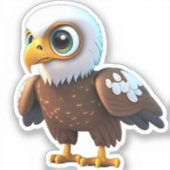Sticker Aigle à tête blanche 🦅 nature unique Animaux d'oi (Recto)