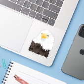 Sticker aigle américain (Ordinateur portable avec iPhone)