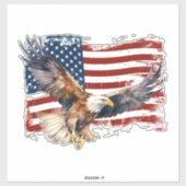 Sticker aigle américain (Feuille)