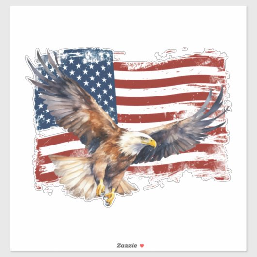 Sticker aigle américain (Feuille)