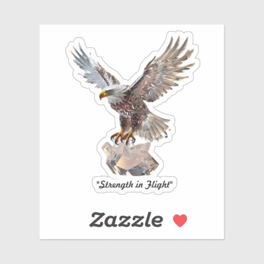 Sticker "Aigle cristal radiant" (Feuille)
