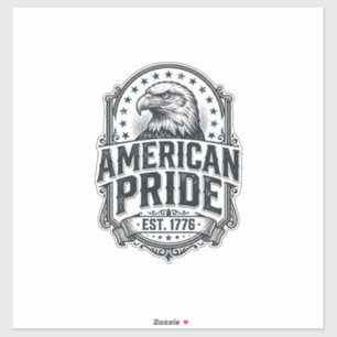 Sticker Aigle de fierté américaine Chemise patriotique vin