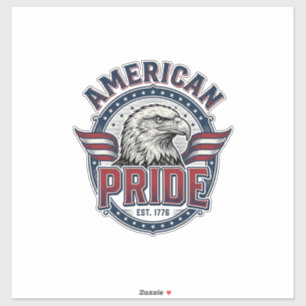 Sticker Aigle de Fierté Américaine Design Patriotique Vint