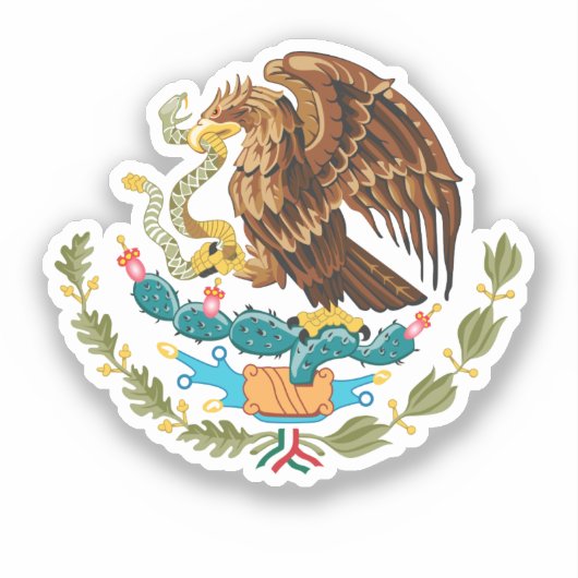 Sticker Aigle du drapeau mexicain (Recto)
