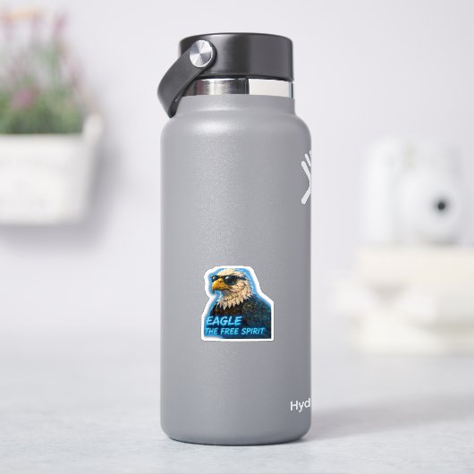 Sticker Aigle Esprit Libre – Anima Esprit Sauvage Audacieu (HydroFlask)