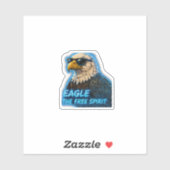 Sticker Aigle Esprit Libre – Anima Esprit Sauvage Audacieu (Feuille)