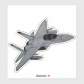 Sticker Aigle F-15, avion de chasse (Feuille)