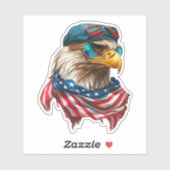 Sticker Aigle moderne américain Rider (Feuille)