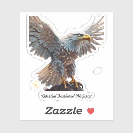 Sticker "Aigle opulent en vol" (Feuille)