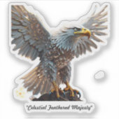 Sticker "Aigle opulent en vol" (Devant)