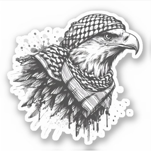 Sticker AigLE PALESTINE (Devant)