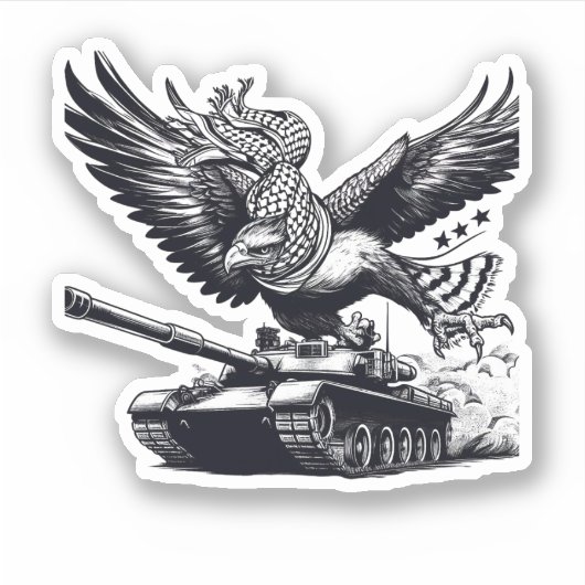 Sticker AigLE PALESTINE (Devant)
