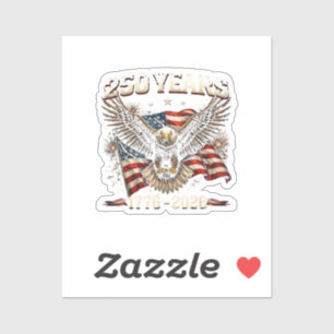 Sticker Aigle patriotique des États-Unis 250e anniversaire