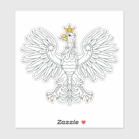 Sticker Aigle polonais (Feuille)