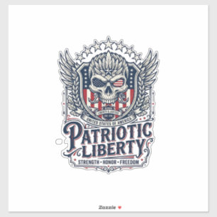 Sticker Aigle Tactique Patriotique Crâne Inspiré Militaire